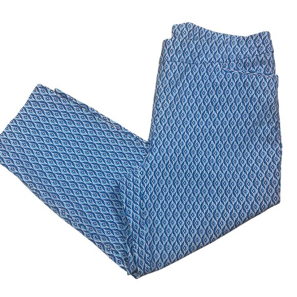 Chico’s Blue white Geometric Print Leg Pants size 3 XL - Picture 6 of 6